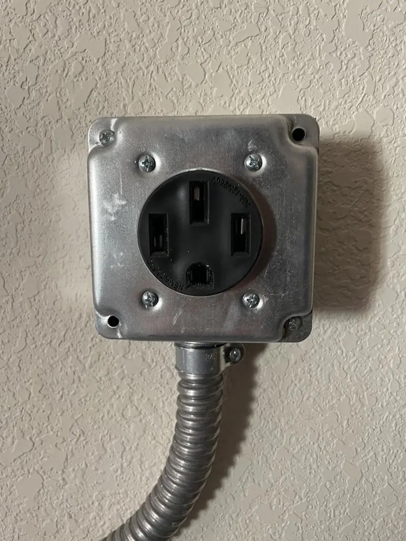 NEMA 14-50 outlet installed for Electrical Panel Upgrade in South Pasadena